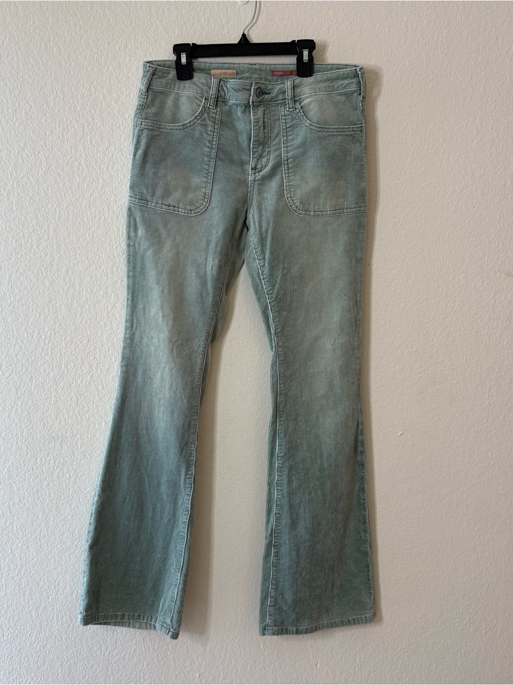 Pilcro by Anthropologie The Icon Sage Green Flare Corduroy Pants Size 28 - Picture 2 of 11